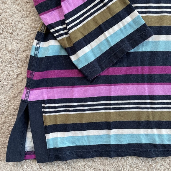 T by Talbots Purple Striped Long Sleeve Top, XL Petite, Athleisure Active Sporty - Picture 5 of 9